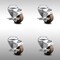 Service Caster 3.5 Inch SS High Temp Glass Filled Nylon Swivel Bolt Hole Caster Set with Brakes SCC-SSBH20S3514-GFNSHT-TLB-4 - alternate 1